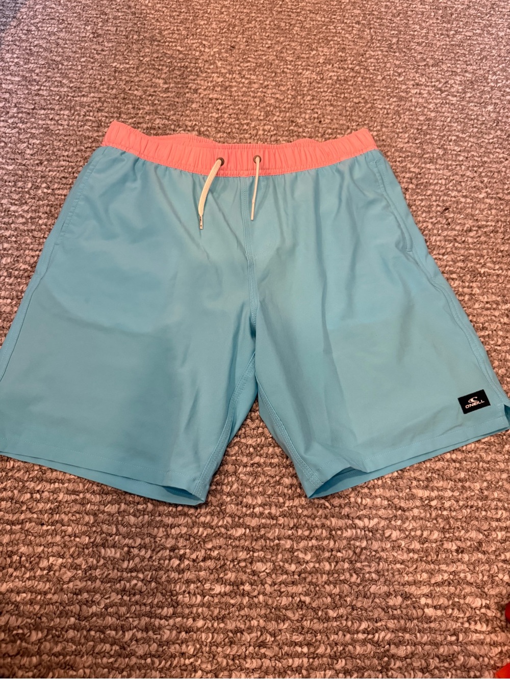 O'Neill Light Aqua Swim Shorts with Black Logo Patch